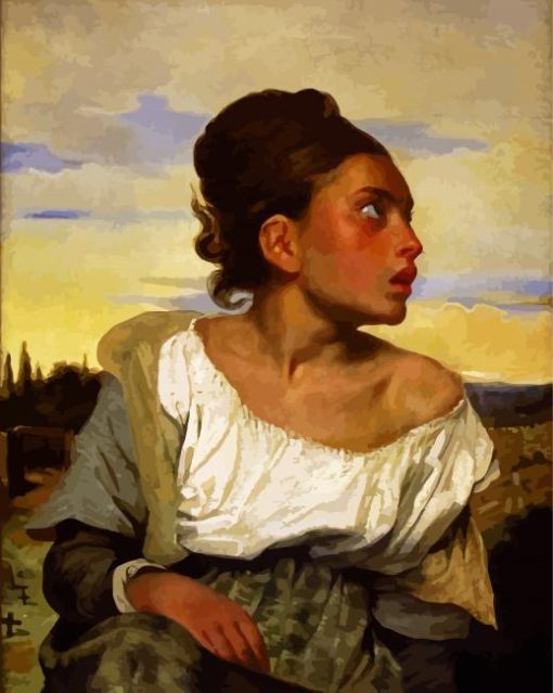 Orphan Girl At The Cemetery Delacroix paint by numbers