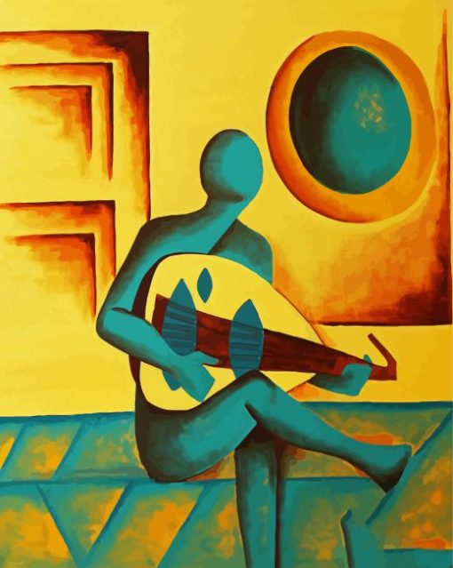 Man Playing Oud paint by numbers