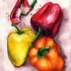 Yellow And Red Peppers paint by numbers