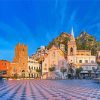 Piazza IX Aprile Taormina paint by numbers