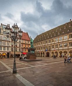 Place Gutenberg Strasbourg paint by numbers