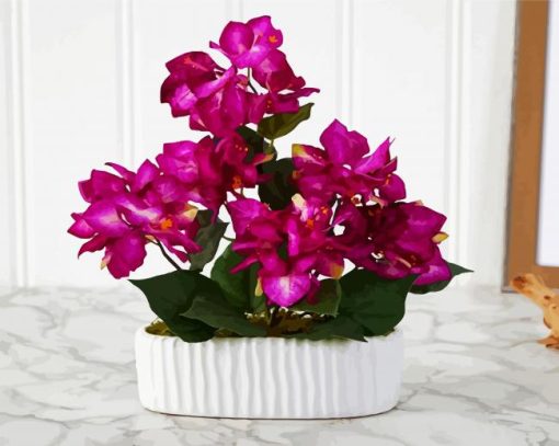 Purple Bougainvilea paint by numbers