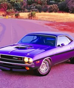 Purple Challenger Car paint by number