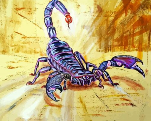 Huge Purple Scorpion paint by numbers