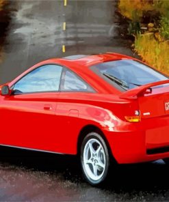 Red Toyota Celica Car paint by numbers