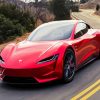 Red Tesla paint by numbers