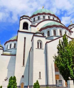 Saint Sava Temple Belgrade paint by number