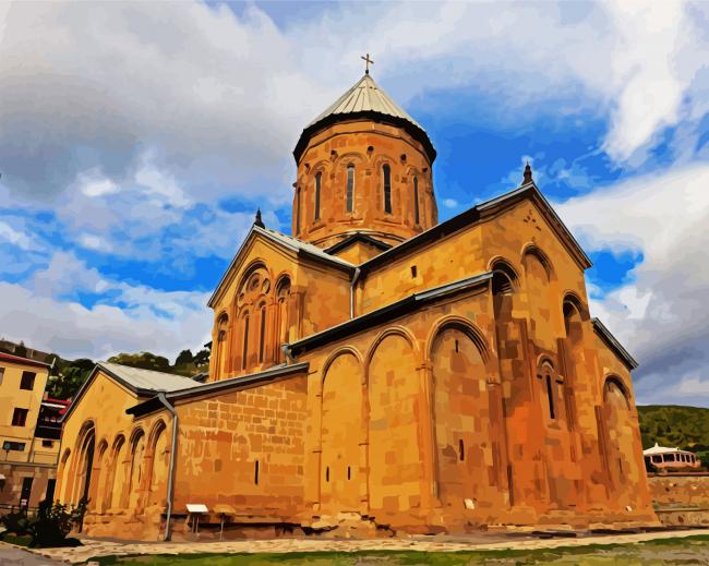Samtavro S Convent Tbilisi Building paint by numbers
