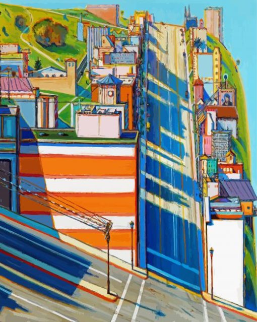 San Fransisco West Side Ridge BY Thiebaud paint by numbers