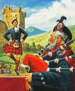 Scotsman Bagpipe Player paint by number