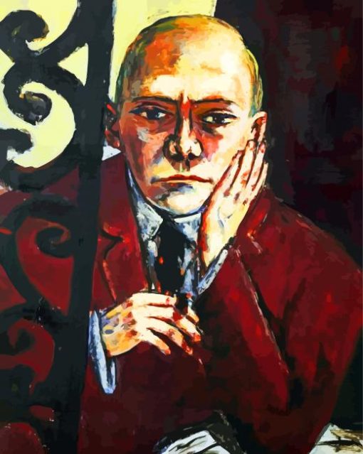Selbstbildnis In Der Bar By Beckmann paint by numbers