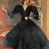 Senora De sorolla In Black paint by numbers