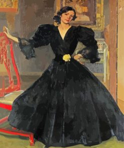 Senora De sorolla In Black paint by numbers