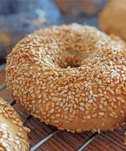 Delicious Sesame Bagles paint by numbers