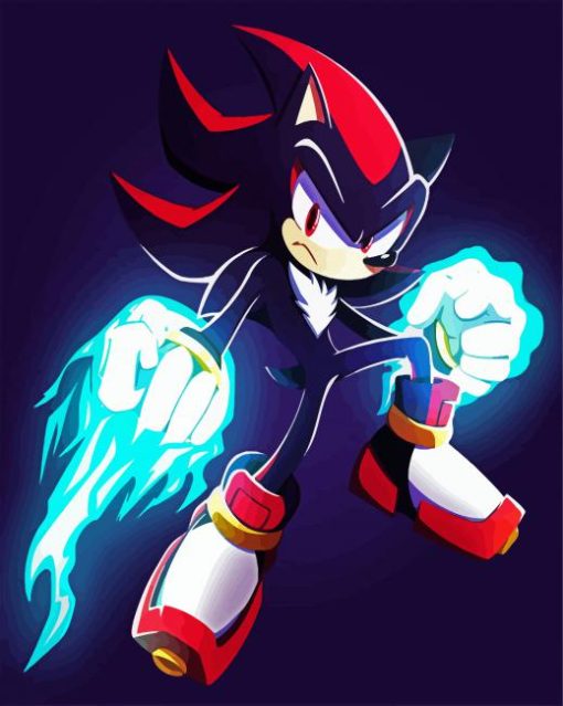 Shadow The Hedgehog Power paint by numbers