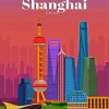 Shanghai City China Poster paint by numbers