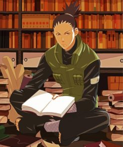 Shikamaru Reading Book Anime paint by numbers