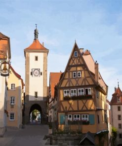 Siebersturm Rothenburg Ob Dertauber paint by numbers