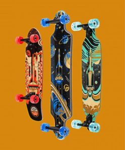 Skate Longboards Art paint by numbers