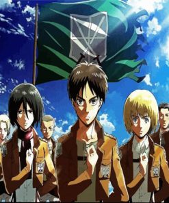 Attack On Titans Poster Anime paint by numbers