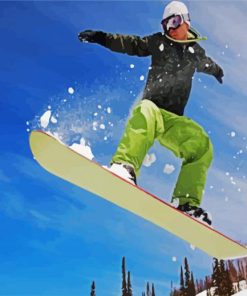 The Snowboarder Man paint by numbers