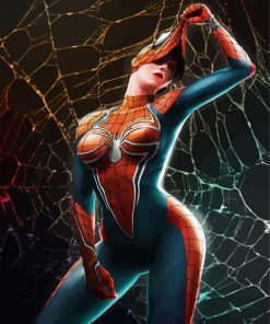 Spider Girl Character paint by numbers