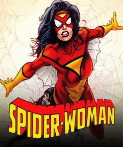 Spider Woman Superhero paint by numbers