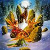 Stag And Elves Animals paint by numbers