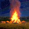 Starry Night Bonfire paint by numbers