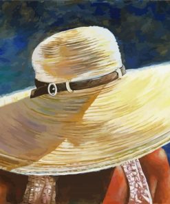 Woman With Straw Hat paint by numbers