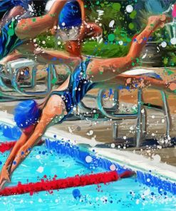 Swimming Competitiion paint by numbers