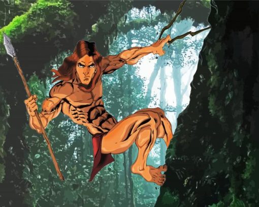 Taezan The Hero Of The Jungle paint by numbers