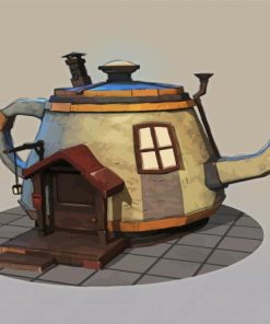 Teapot House paint by numbers