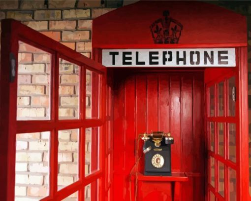 Telephone Booth paint by number