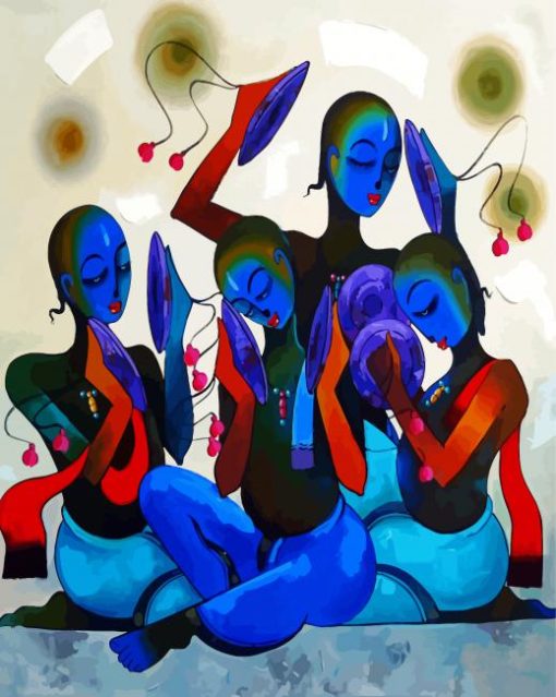 The Indian Musician paint by numbers