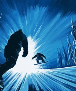 The Snowboarders paint by numbers