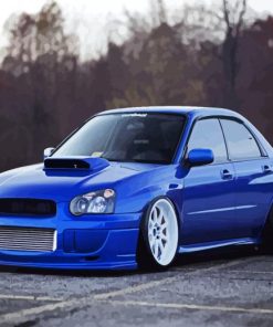 Subaru Blue Sportcar paint by numbers