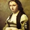 The Woman With The Pearl By Corot paint by numbers