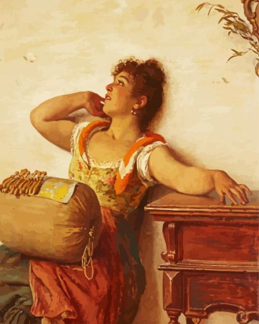 The Lacemaker Lady paint by numbers