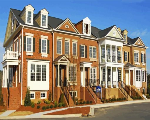 Aesthetic Townhouse paint by numbers