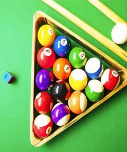 Triangle Billard Balls paint by numbers