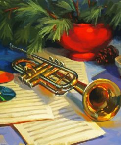 Trumpet Music Instrument paint by numbers