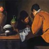 Two Young Men Eating At A Humble Table By Velazquez paint by numbers