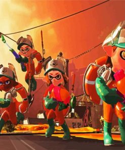 Video Game Splatoon paint by numbers