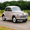 Vintage White Morris Minor Car paint by numbers