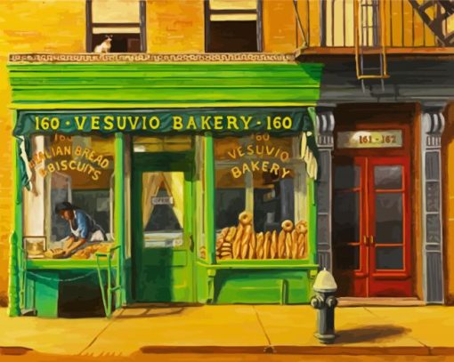 Vintage Bakery Shop paint by number