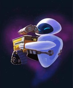 Movie Characters Walle And Eve paint by numbers