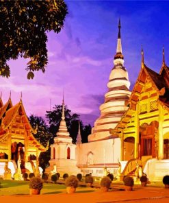 Wat Phra Singh Woramahawihan Thailand paint by numbers