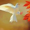 White Dove Bird paint by numbers