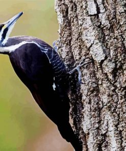 Woodpecker Bird Animal paint by numbers